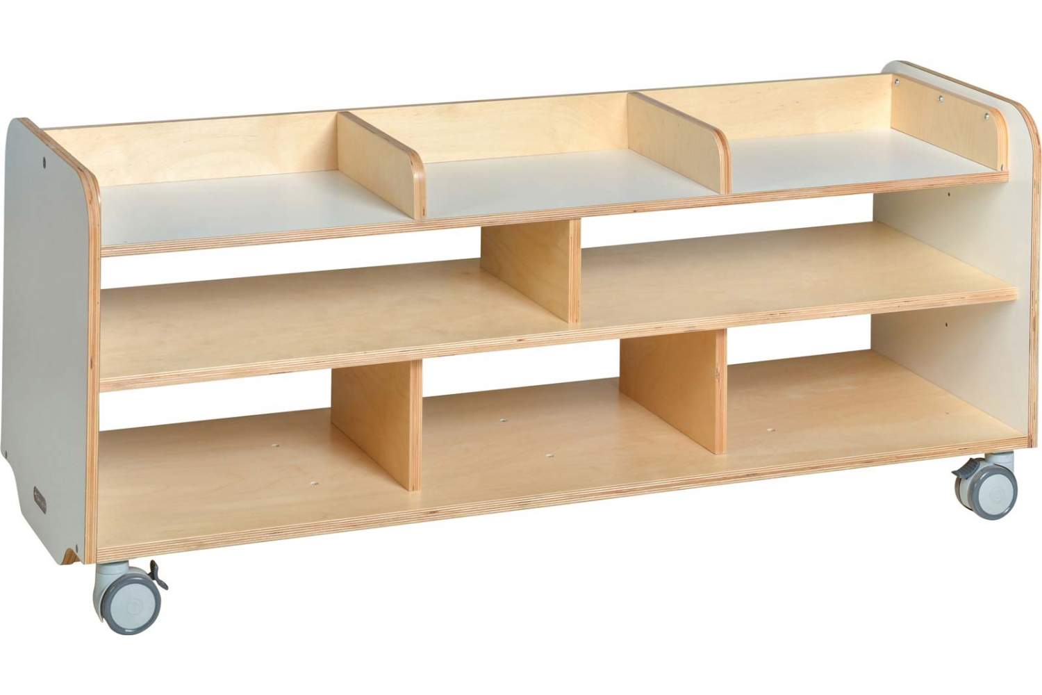 wooden shelving unit White Panel 