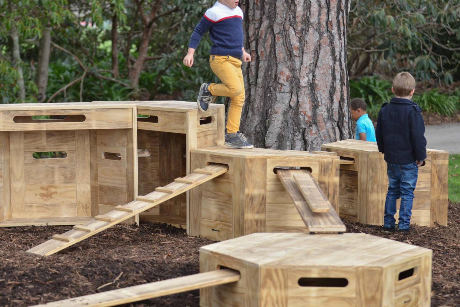 smooth wooden play plank