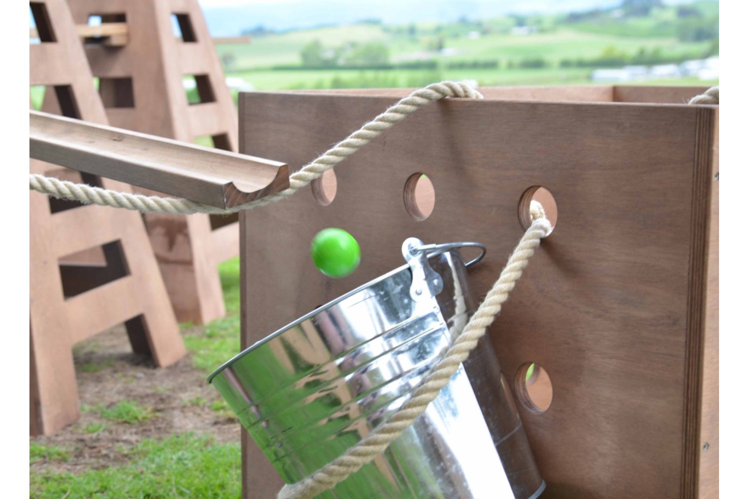 bucket and balls