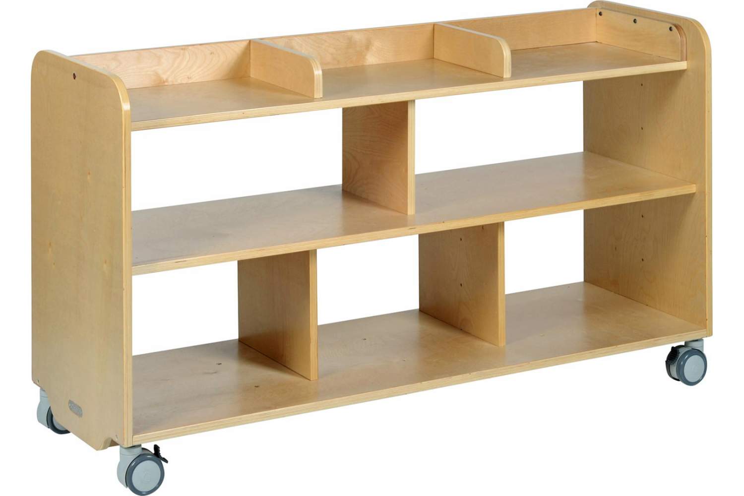 Wooden storage shelving for schools