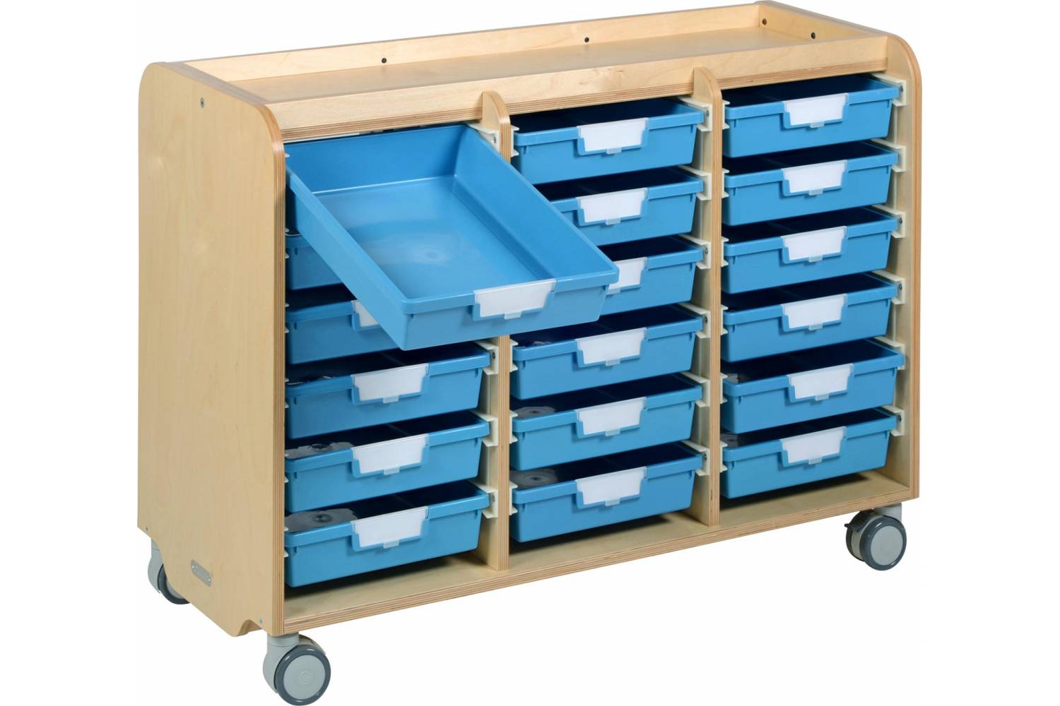 mobile storage tray station