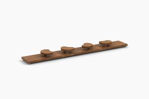 outdoor wooden river rocks plank