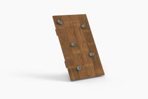 Outdoor wooden climbing wall