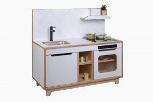 Wooden Plywood Kitchen White