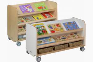 wooden book shelving 